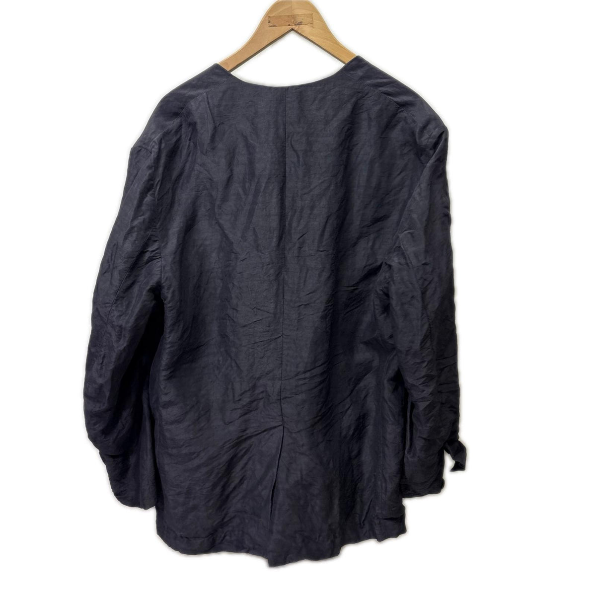 テーラードジャケット 25SS Draping No Collar 2B N Jacket ネイビー