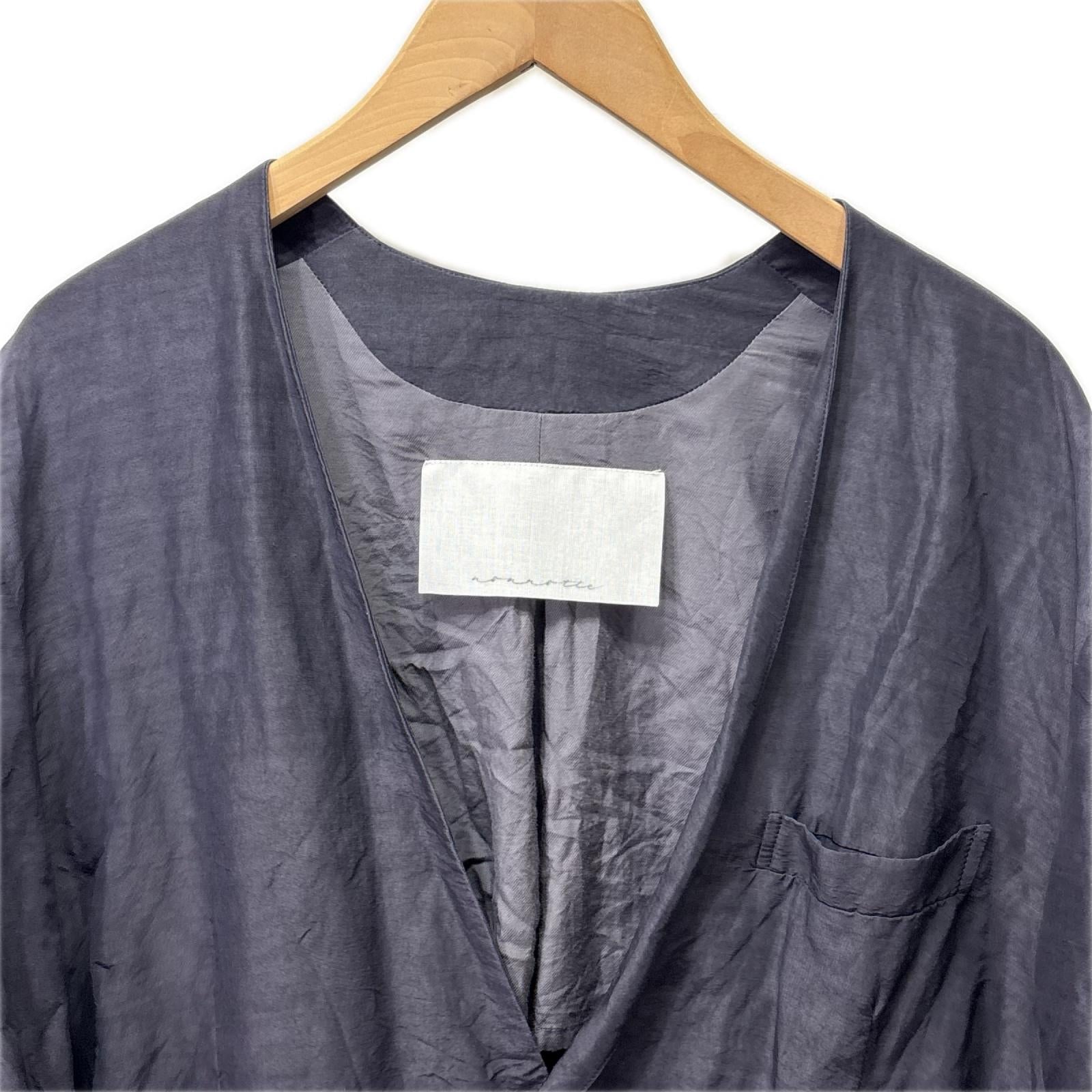 テーラードジャケット 25SS Draping No Collar 2B N Jacket ネイビー