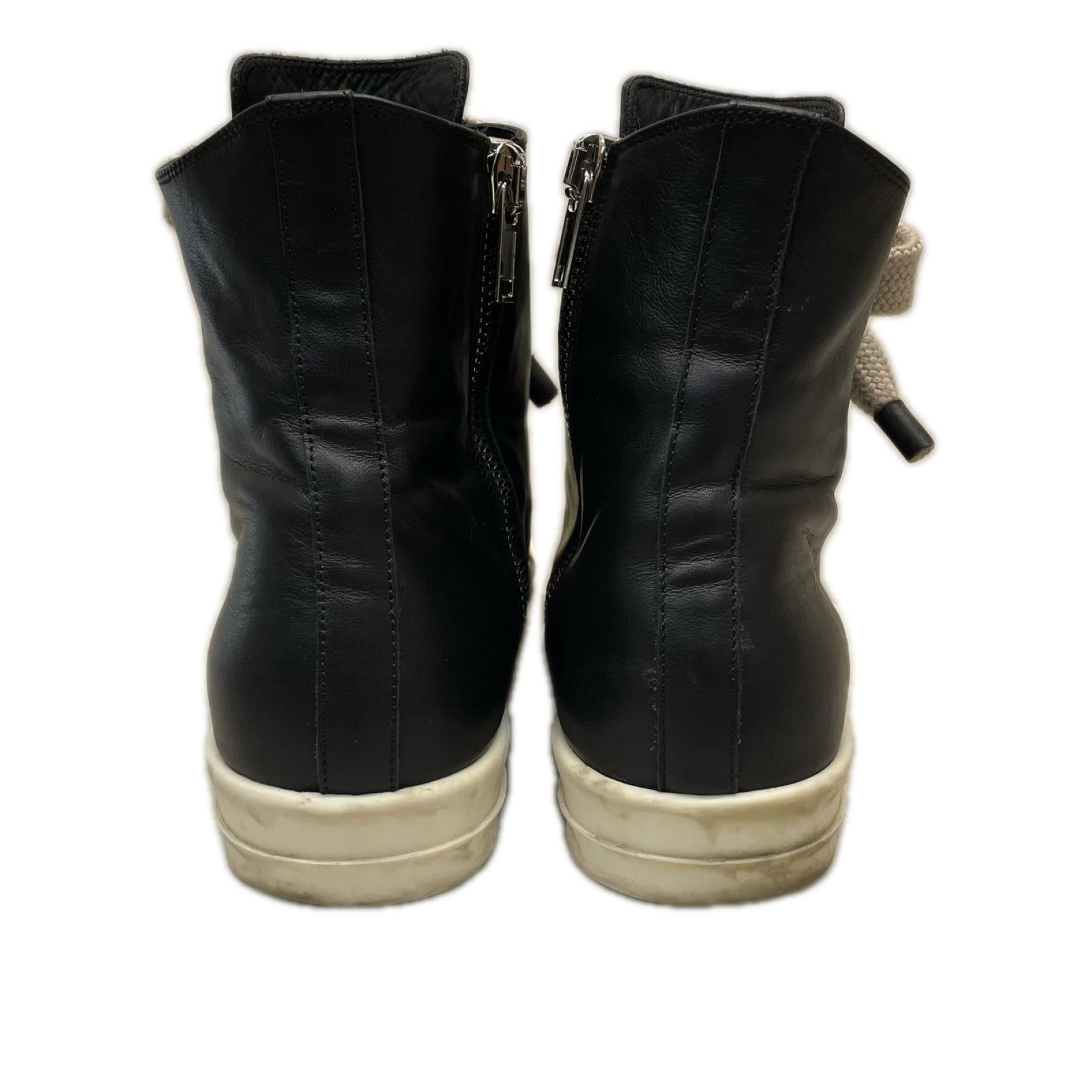 スニーカー Rick Owens ジャンボレース　ハイカットスニーカー 26cm (US8 UK7 1/2 EU42) ブラック