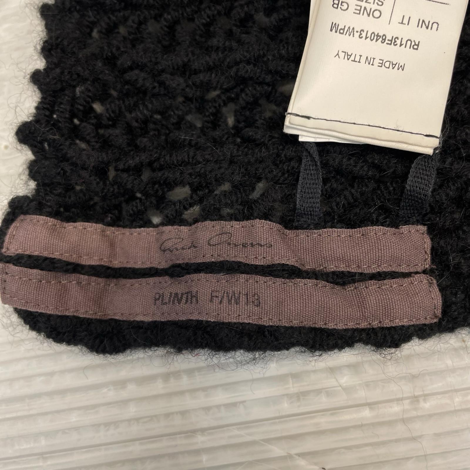 ストール Rick Owens プリンス期　ケーブルニット　ストールRU13F64013-WPM ブラック