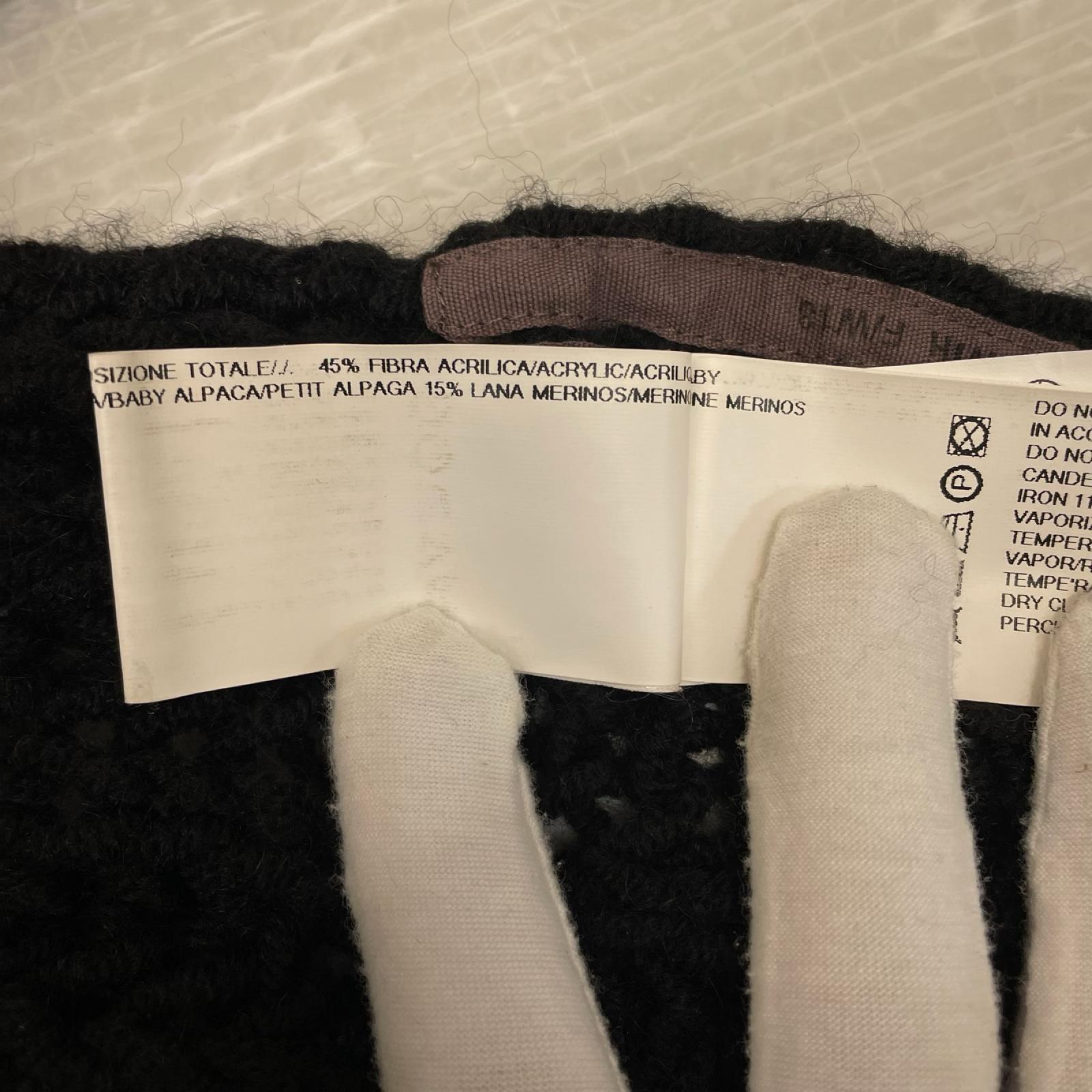ストール Rick Owens プリンス期　ケーブルニット　ストールRU13F64013-WPM ブラック