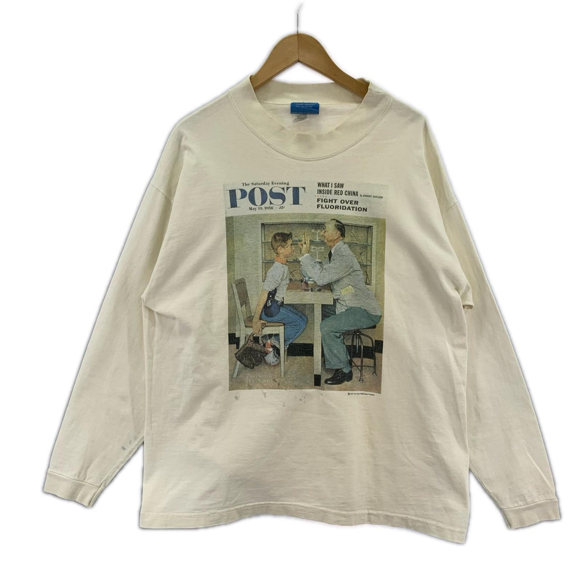 長袖Ｔシャツ 90ｓ norman rockwell POST L ホワイト