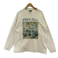 長袖Ｔシャツ 90ｓ norman rockwell POST L ホワイト