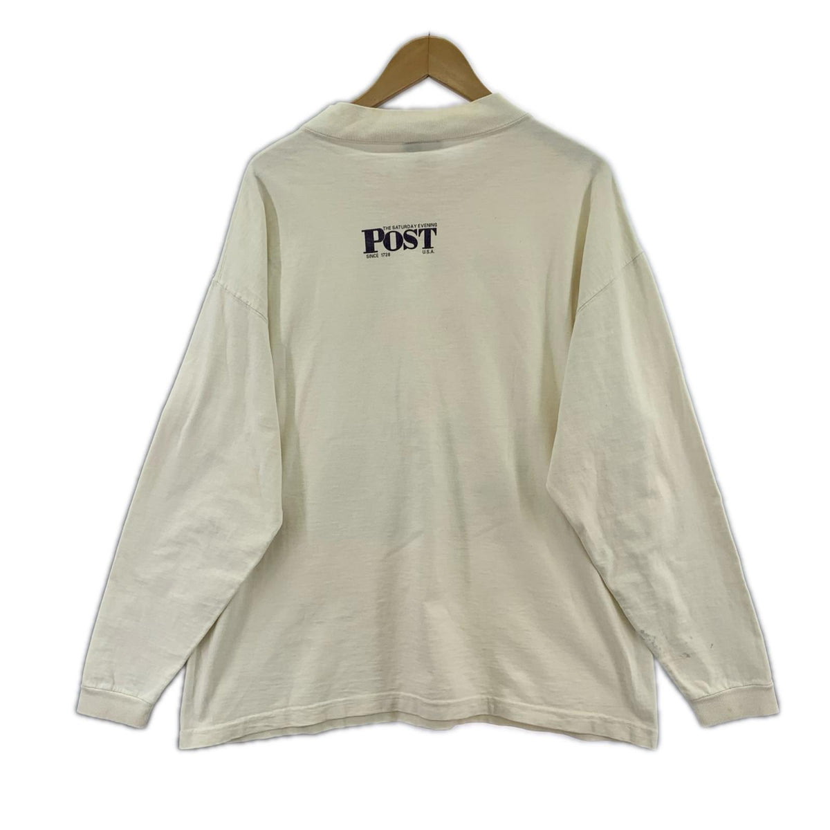 長袖Ｔシャツ 90ｓ norman rockwell POST L ホワイト