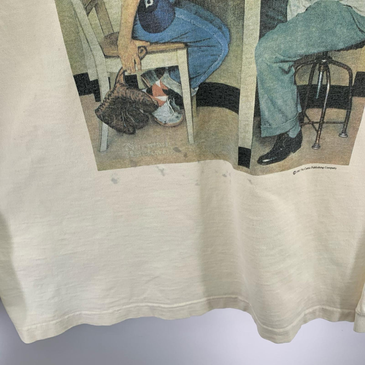 長袖Ｔシャツ 90ｓ norman rockwell POST L ホワイト