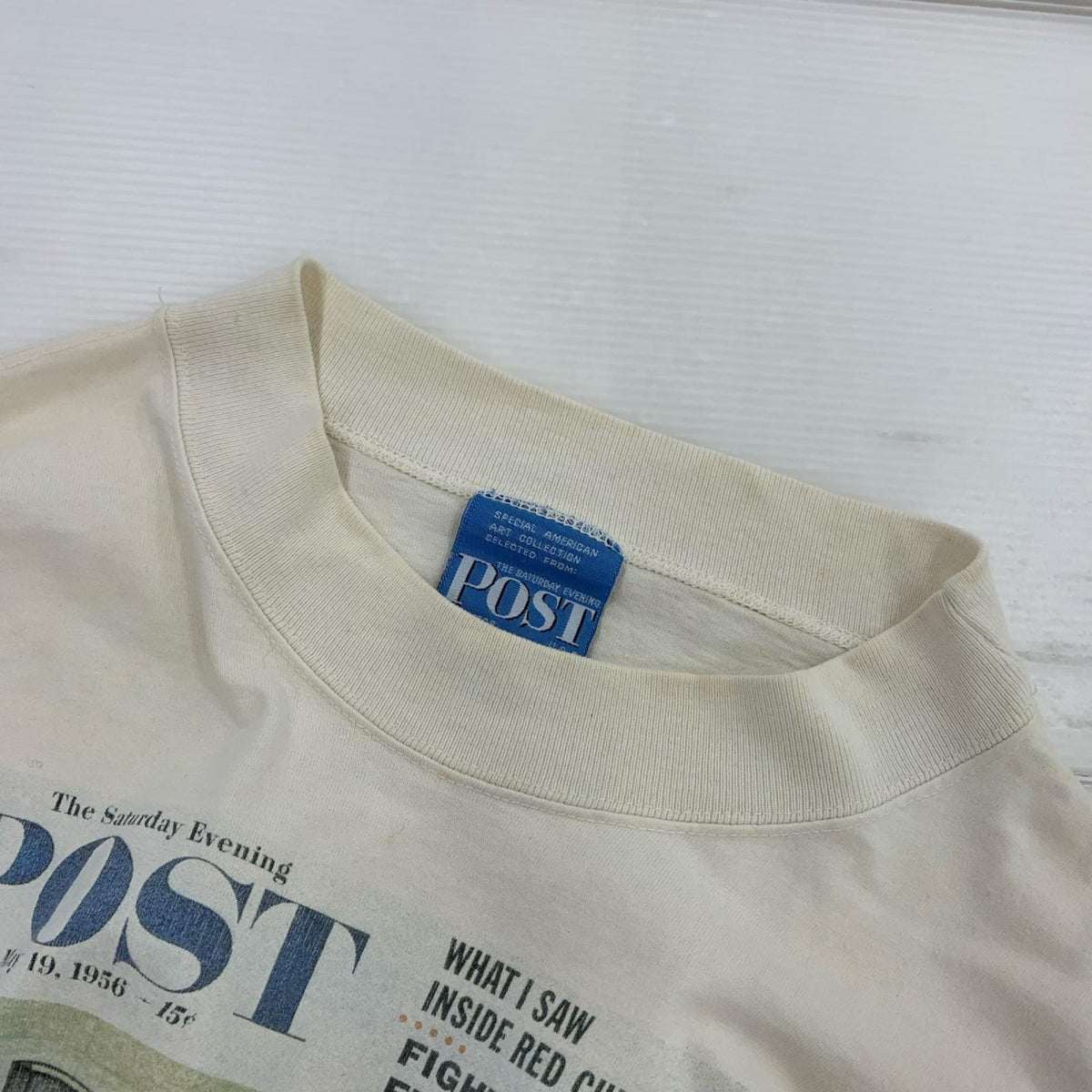 長袖Ｔシャツ 90ｓ norman rockwell POST L ホワイト