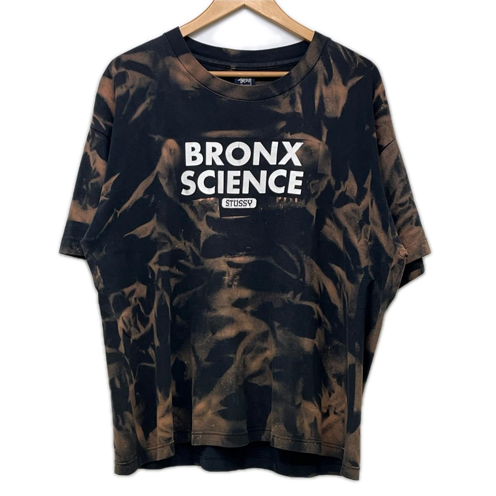 半袖Ｔシャツ STUSSY 90s USA製 BRONX SCIENCE ﾀｲﾀﾞｲﾌﾟﾘﾝﾄTee XL