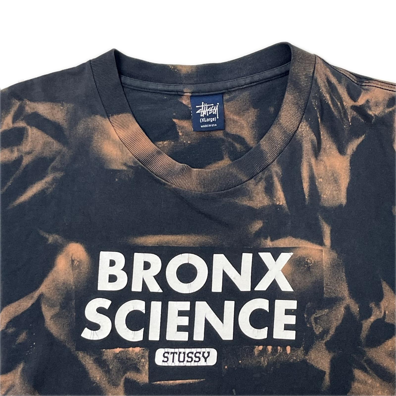 半袖Ｔシャツ STUSSY 90s USA製 BRONX SCIENCE ﾀｲﾀﾞｲﾌﾟﾘﾝﾄTee XL