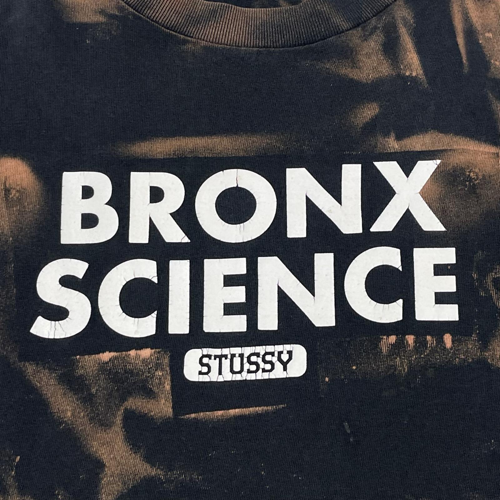 半袖Ｔシャツ STUSSY 90s USA製 BRONX SCIENCE ﾀｲﾀﾞｲﾌﾟﾘﾝﾄTee XL