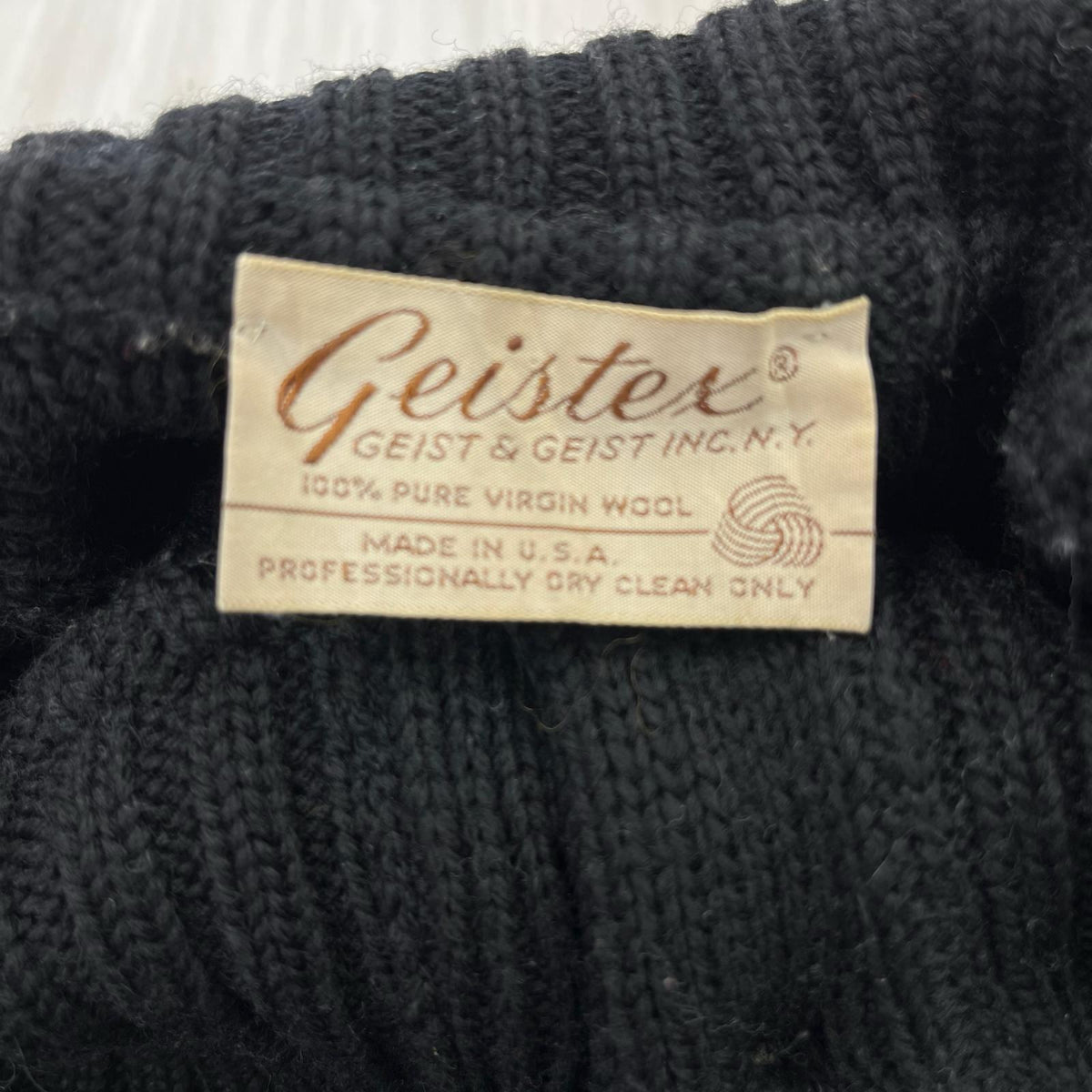 ニット 50s GEISTEX ｳｰﾙﾆｯﾄ BLK ブラック
