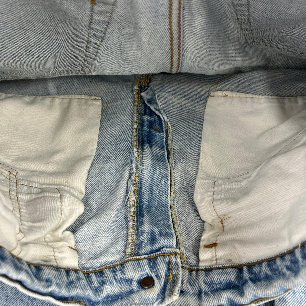 デニムパンツ 80s 517-0217 USA製 42talon W33 33 ブルー