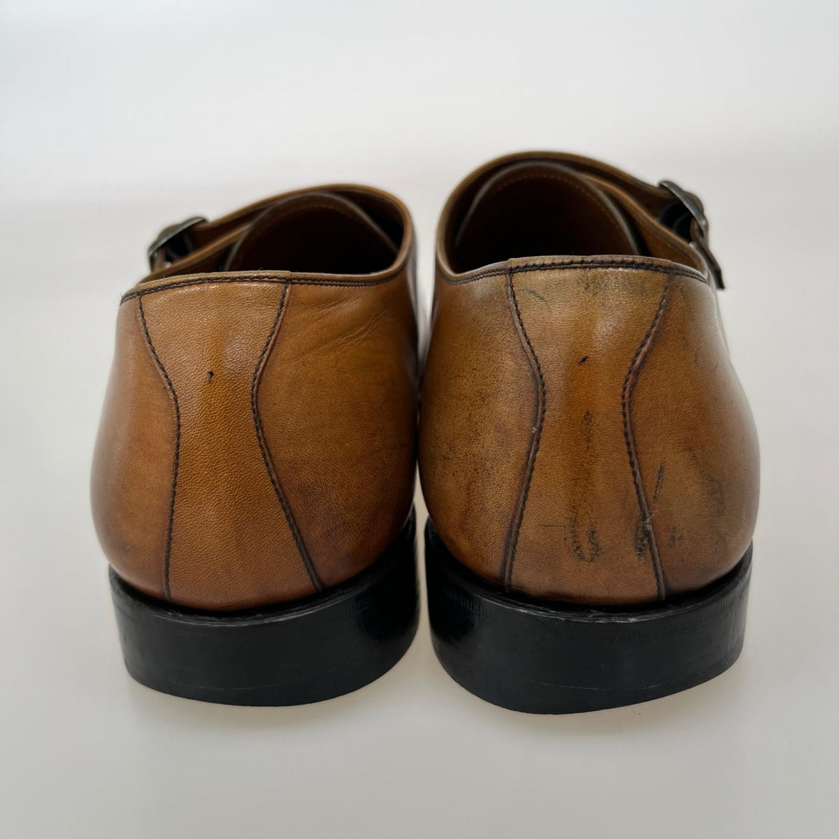 シューズ scotch grain レザー ストラップ ブラウン