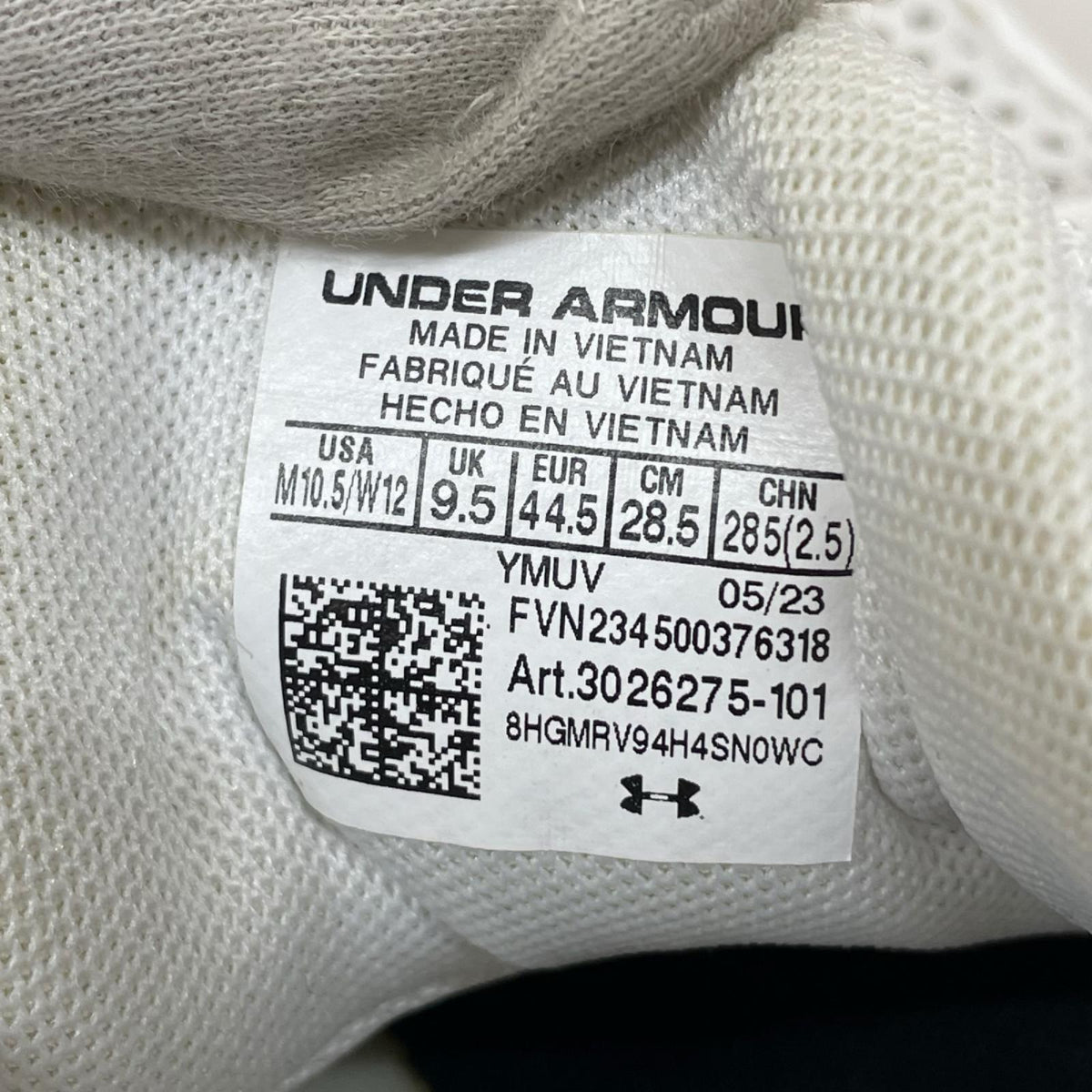 スニーカー UNDER ARMOUR 3026275-101 スニーカー 28.5cm 28.5cm (US10 1/2 UK10 EU47) ホワイト