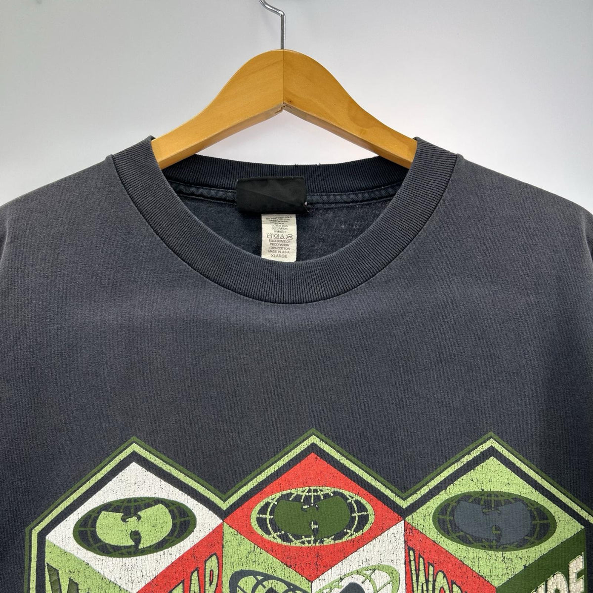 半袖Ｔシャツ 90S WU WEAR USA製 黒 (XL) ブラック