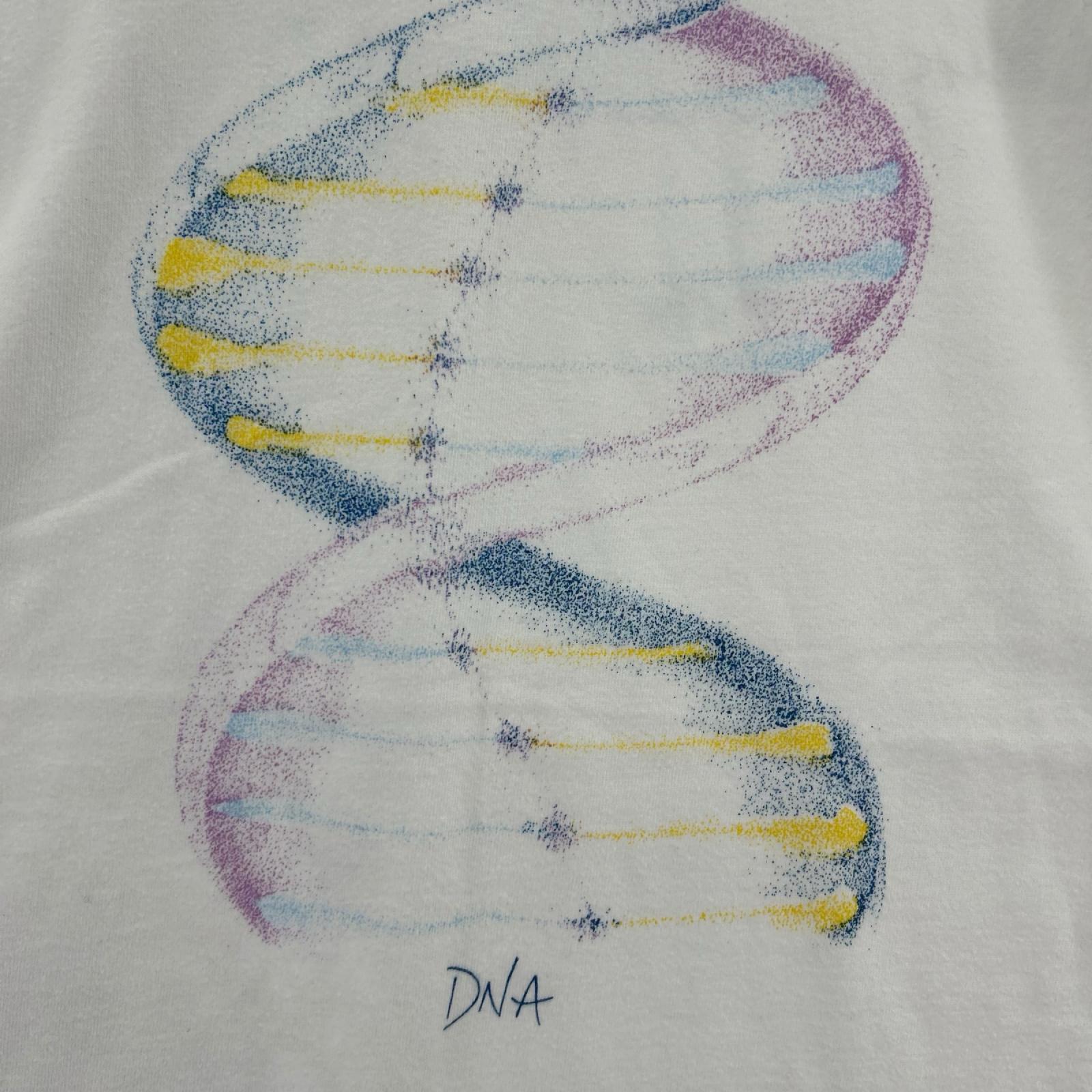 半袖Ｔシャツ 90S USA製 DNAｸﾞﾗﾌｨｯｸ 白 (XL) ホワイト