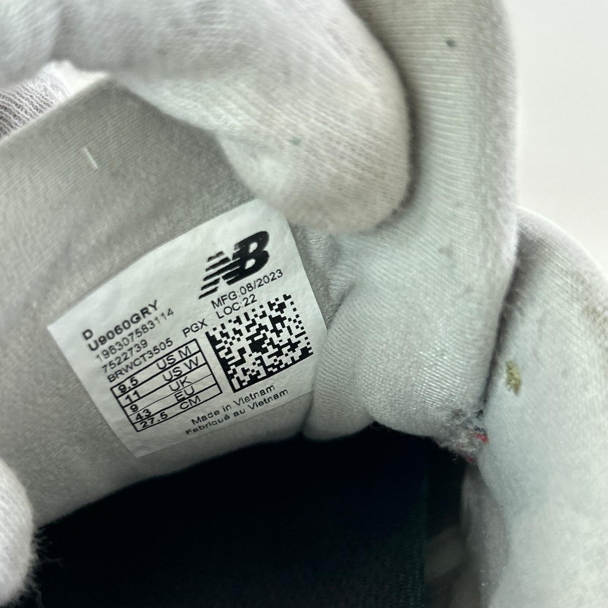 スニーカー U9060GRY (27.5) 27.5cm (US9 1/2 UK9 EU45) グレー