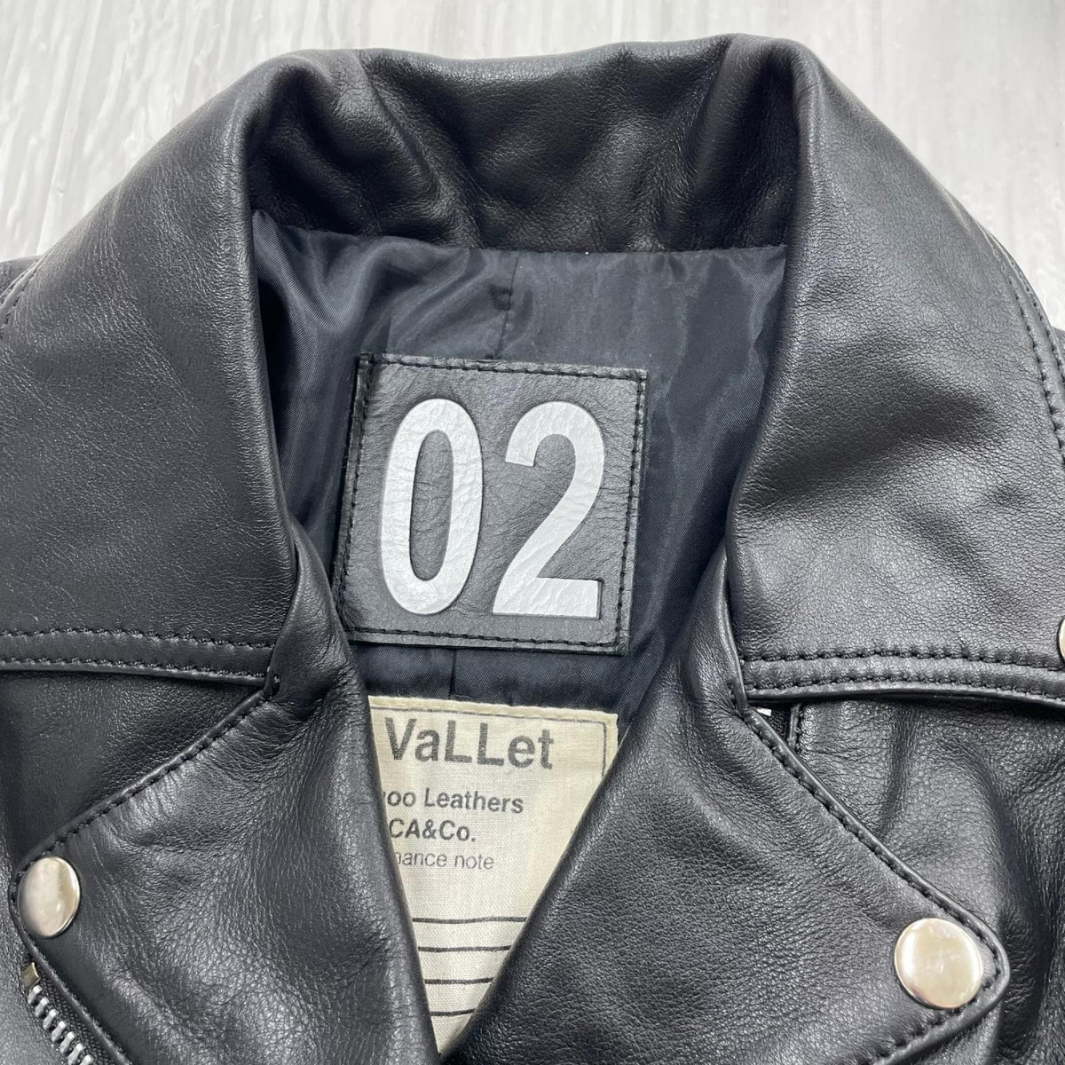 レザージャケット Vallet02/牛革 S ブラック