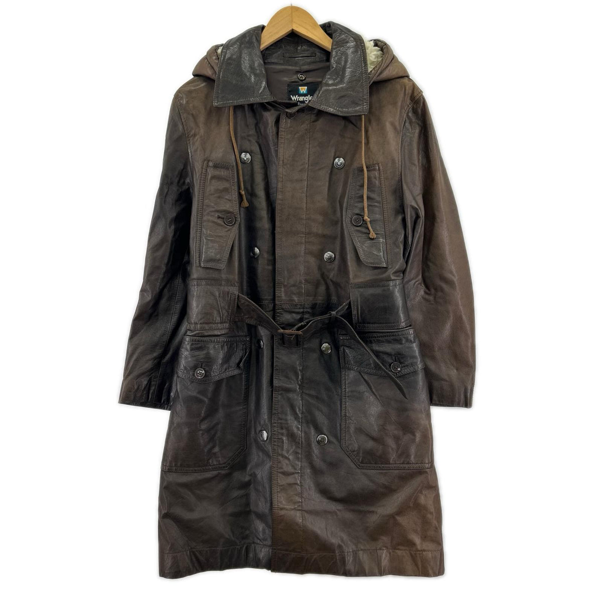 その他アウター Nubuck Leather Safari Coat 茶 M ブラウン