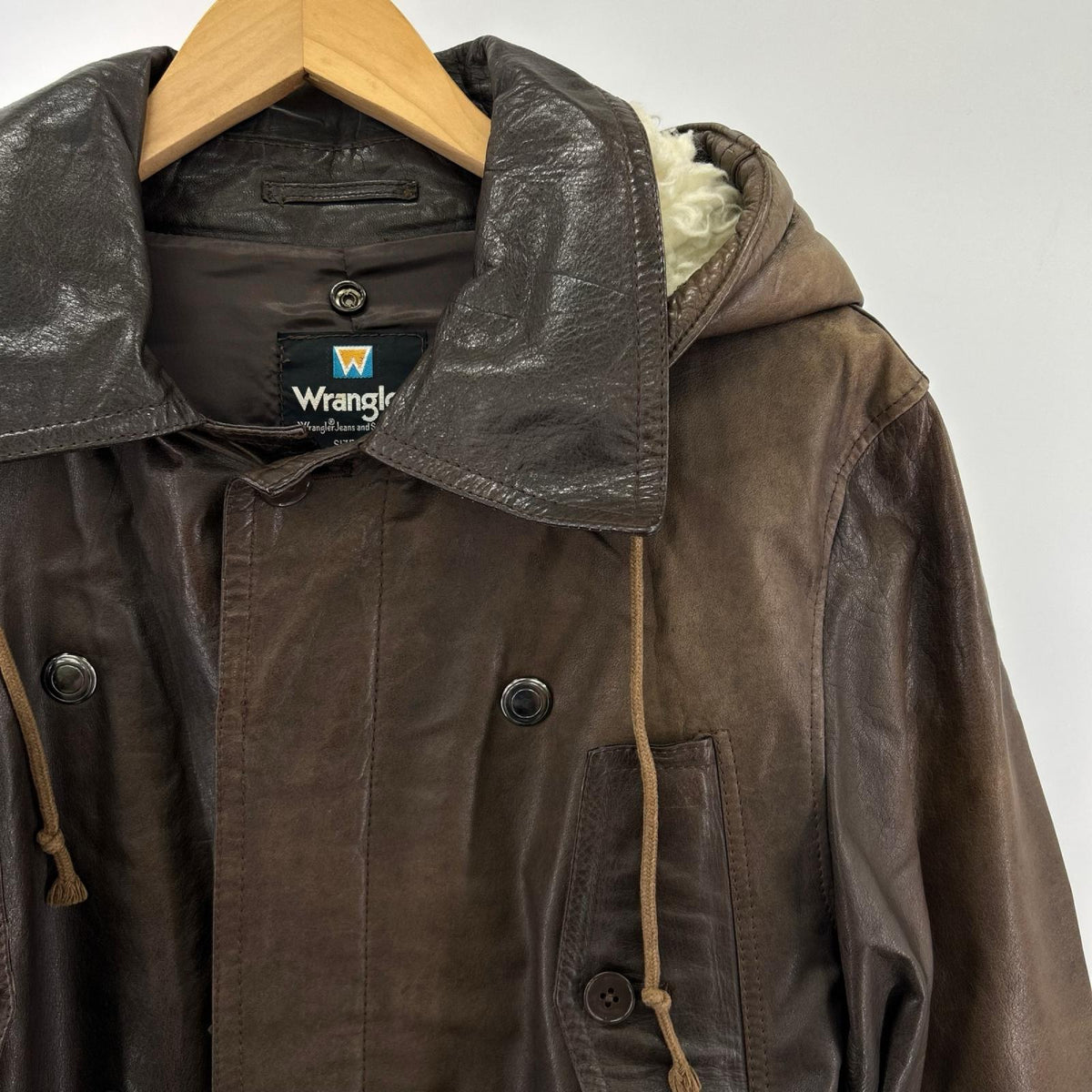 その他アウター Nubuck Leather Safari Coat 茶 M ブラウン