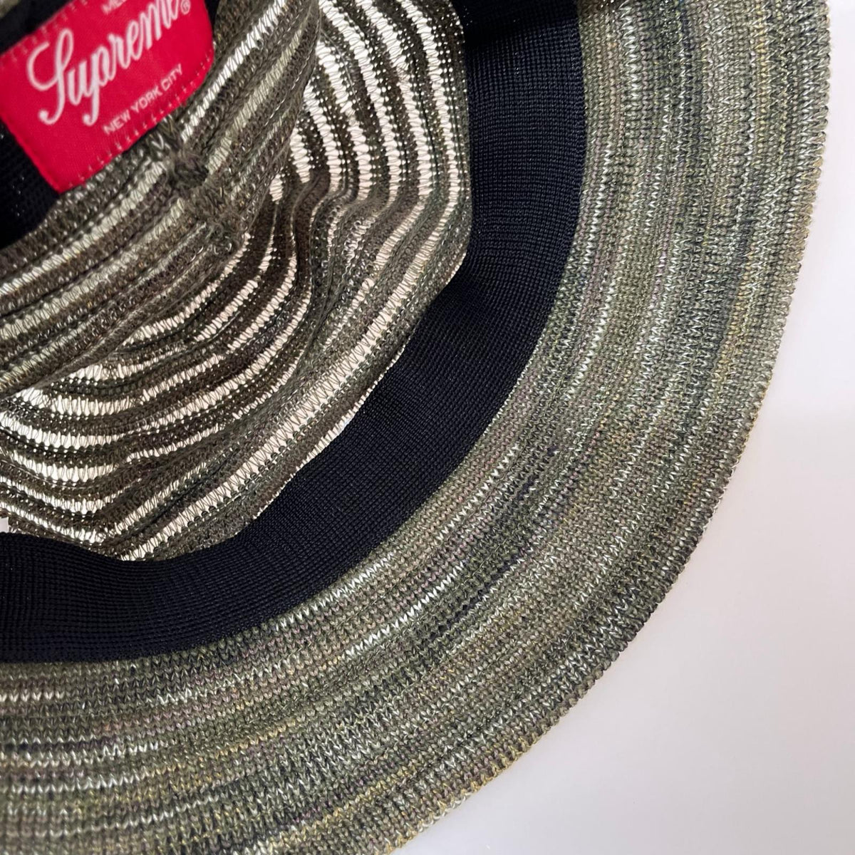 ハット 25SS Open Knit Crusher カーキ