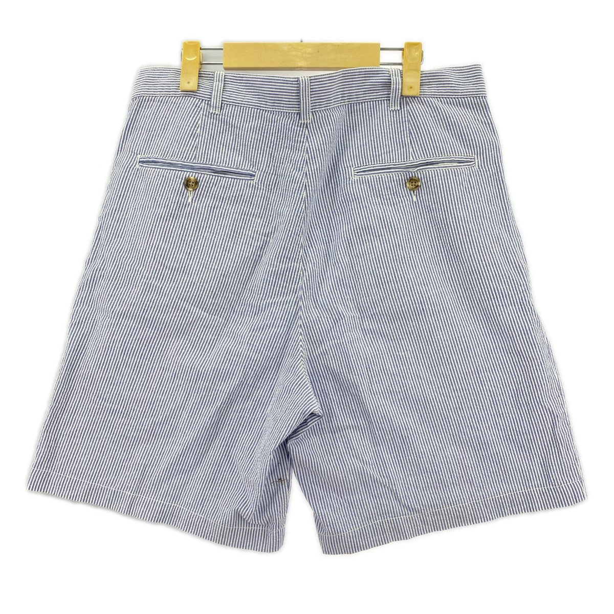ショートパンツ 90s ｽﾄﾗｲﾌﾟ 32 ブルー