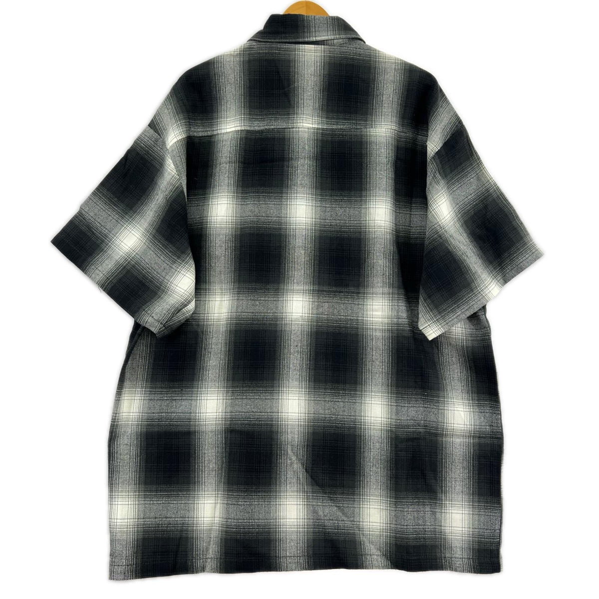 半袖シャツ CALTOP USAS製 ｵﾝﾌﾞﾚﾁｪｯｸ S/Sｼｬﾂ ﾌﾞﾗｯｸ L