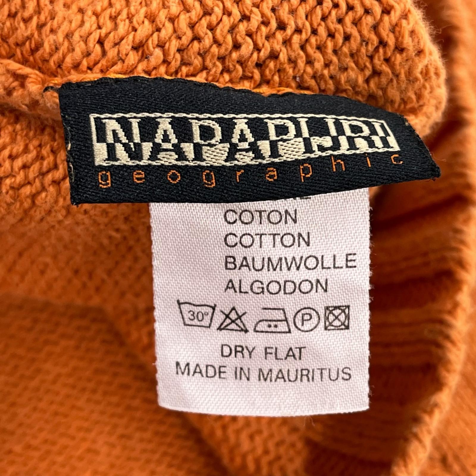 ニット 90S NAPAPIJRI ｽｳｪｰﾃﾞﾝ国旗 ｵﾚﾝｼﾞ(XL) オレンジ
