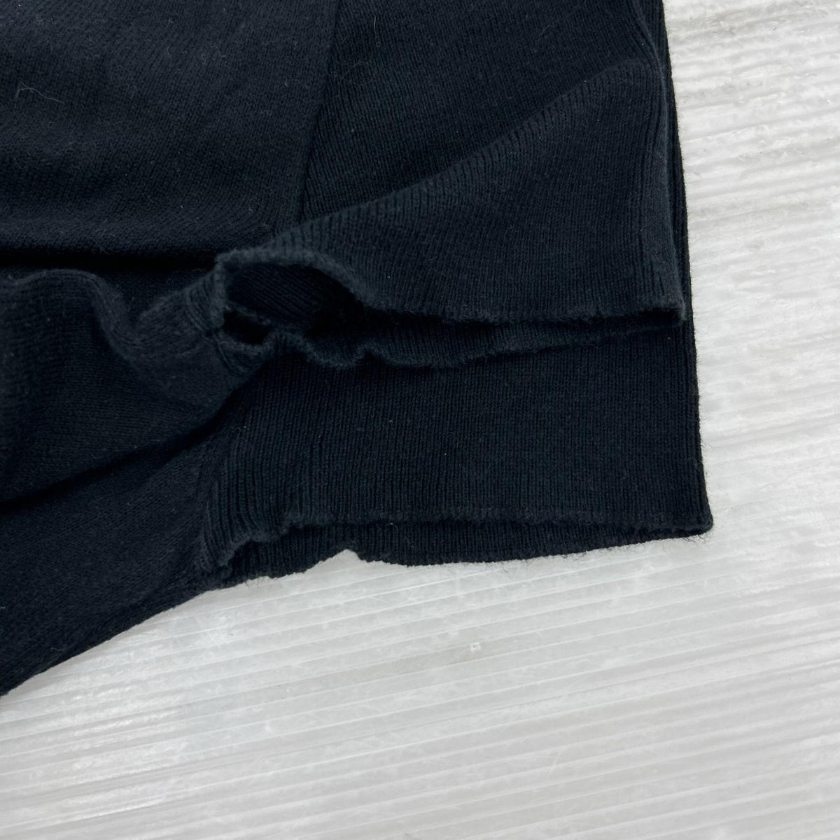 半袖Ｔシャツ ワイドネックＳＳニット L ブラック