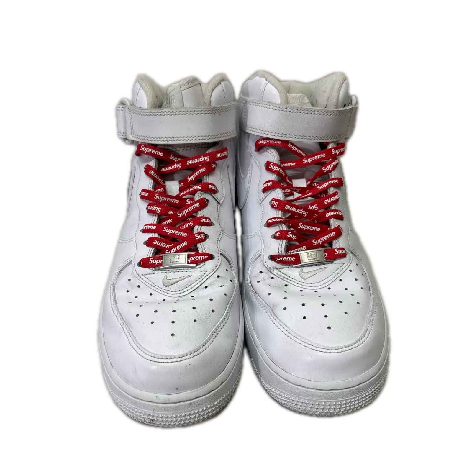 スニーカー ×Supreme 24AW Air Force 1 Mid White 27.5cm (US9 1/2 UK9 EU45) ホワイト