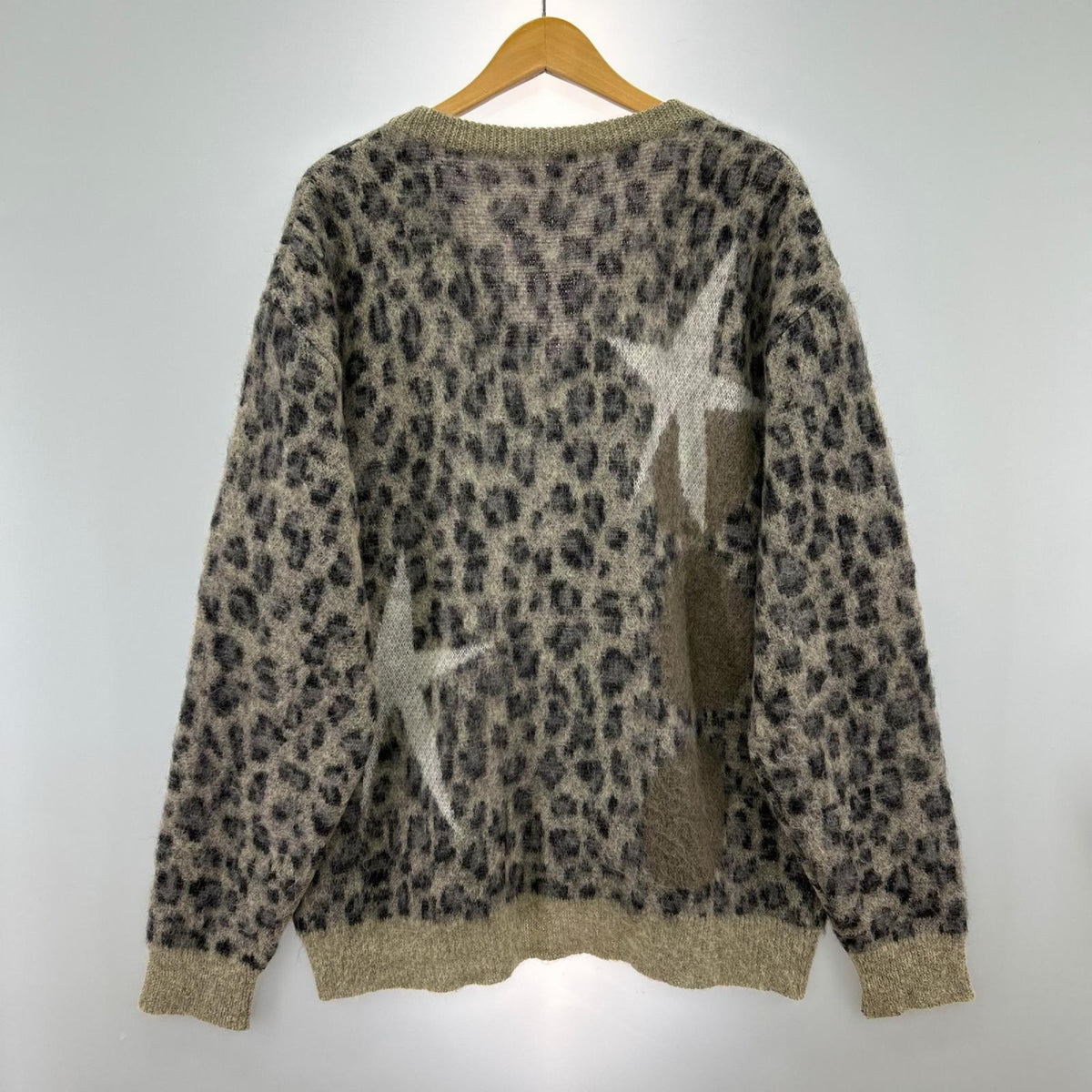 カーディガン KHOKI K10 レオパードモヘアカーディガン グレー