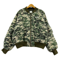 ジャケット BLESS U BU camouflage pattern MA-1 ｶｰｷ M カーキ
