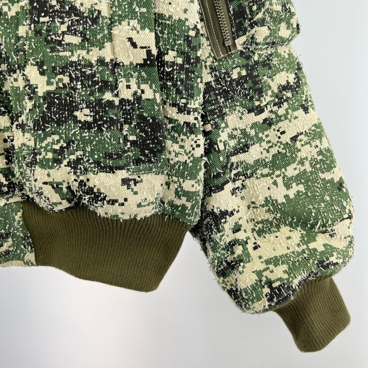 ジャケット BLESS U BU camouflage pattern MA-1 ｶｰｷ M カーキ