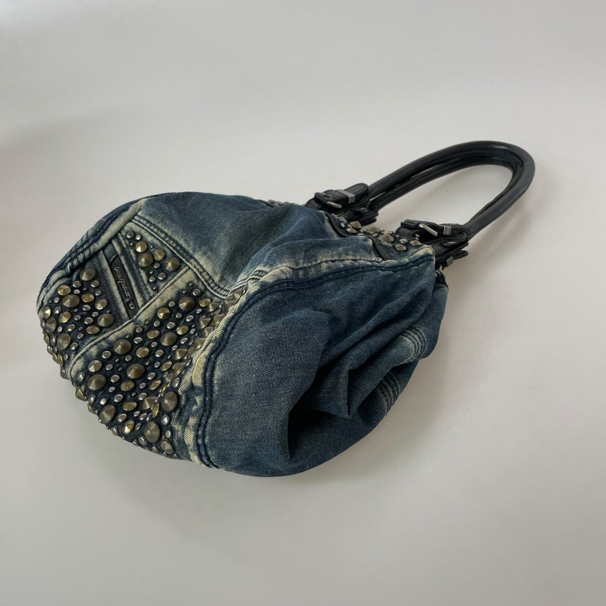 その他バッグ DIESEL 00s Y2K ｽﾀｯｽﾞ ﾃﾞﾆﾑﾊﾝﾄﾞﾊﾞｯｸﾞ ｲﾝﾃﾞｨｺﾞ ブルー