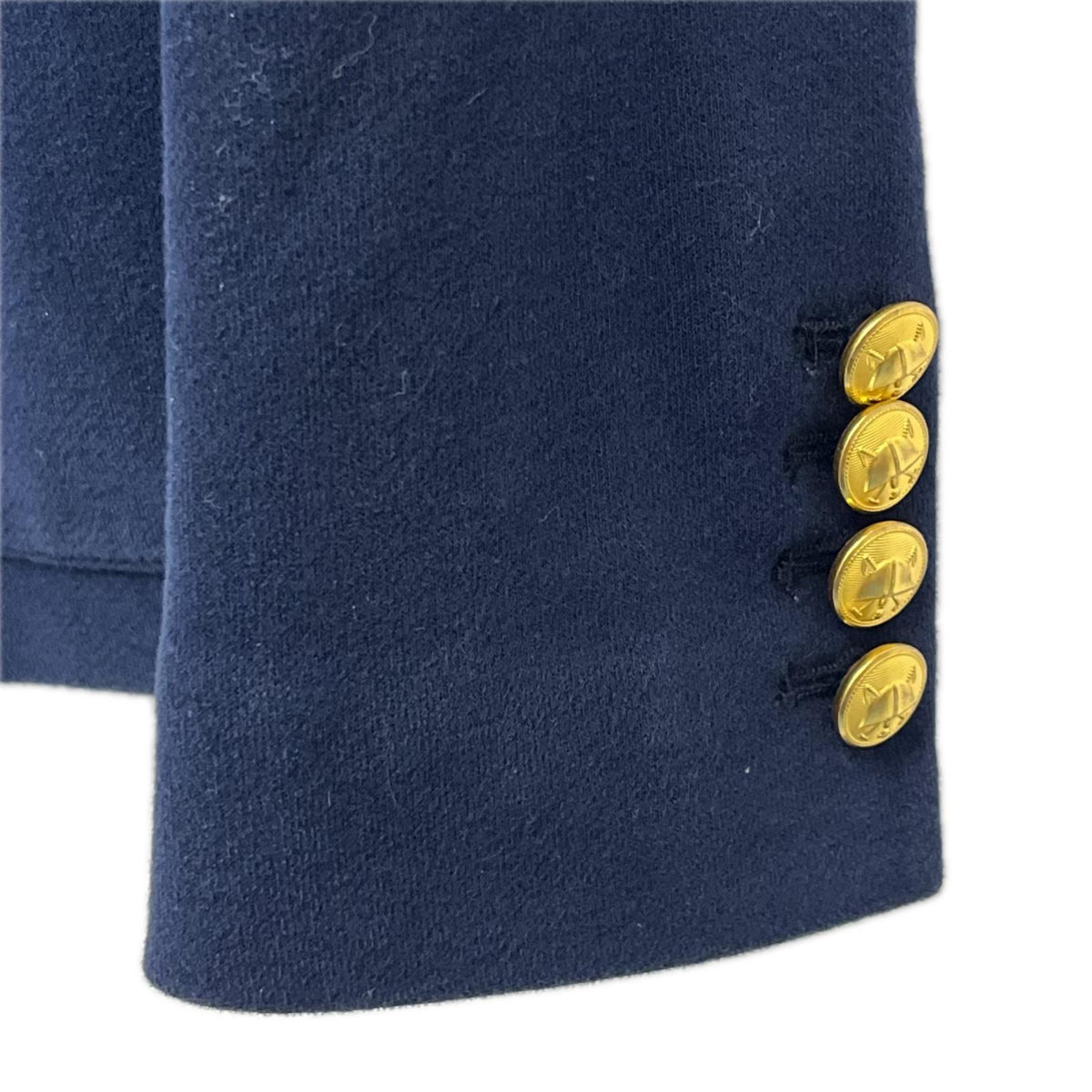 テーラードジャケット POLO RALPH LAUREN ﾛｺﾞｸﾚｽﾄ 金釦 ﾌﾞﾚｻﾞｰ 0 ﾈｲﾋﾞｰ 0