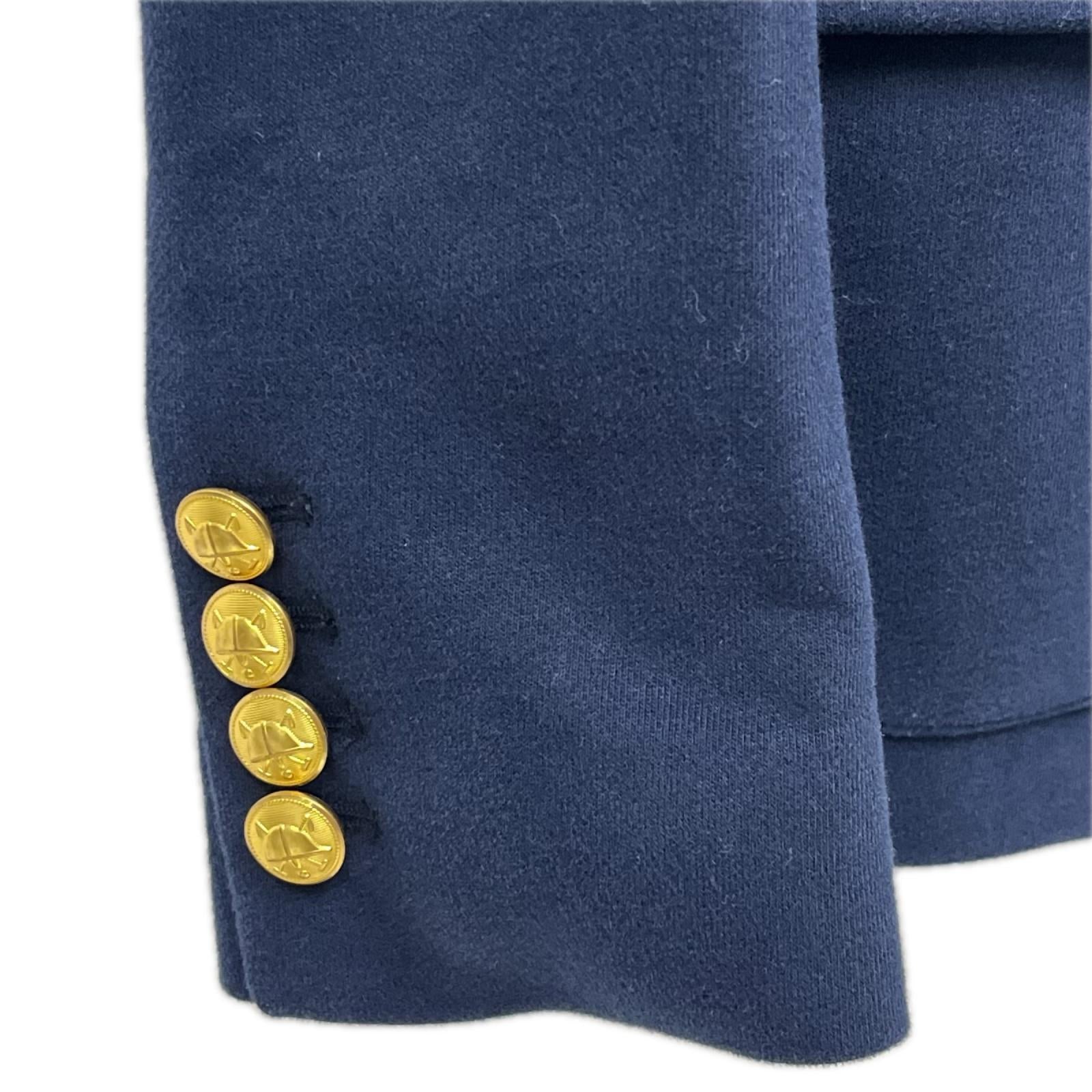テーラードジャケット POLO RALPH LAUREN ﾛｺﾞｸﾚｽﾄ 金釦 ﾌﾞﾚｻﾞｰ 0 ﾈｲﾋﾞｰ 0