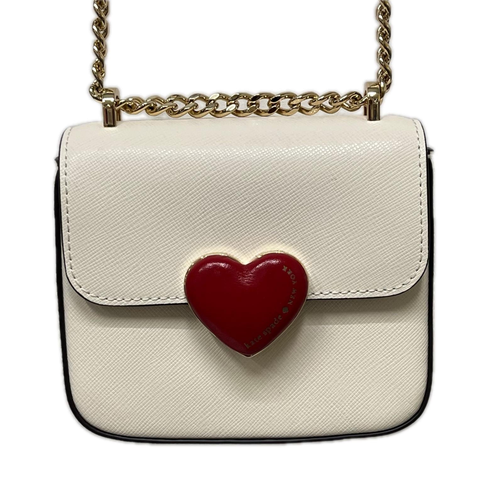 ショルダーバッグ kate spade new york ﾊｰﾄﾊｰﾄﾞｳｪｱ ﾁｪｰﾝｼｮﾙﾀﾞｰﾊﾞｯｸﾞ ｱｲﾎﾞﾘｰ