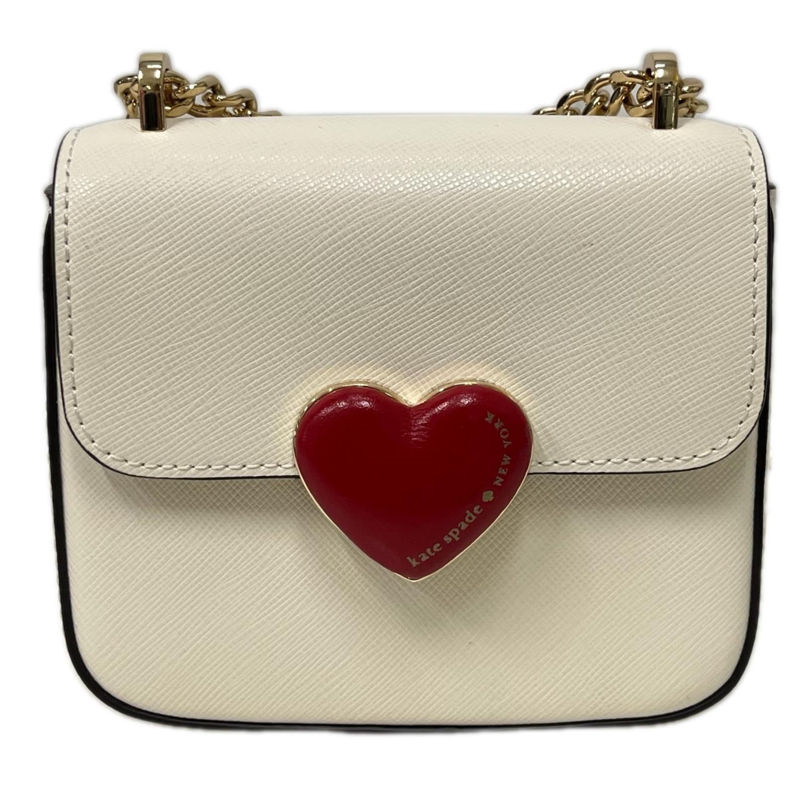 ショルダーバッグ kate spade new york ﾊｰﾄﾊｰﾄﾞｳｪｱ ﾁｪｰﾝｼｮﾙﾀﾞｰﾊﾞｯｸﾞ ｱｲﾎﾞﾘｰ