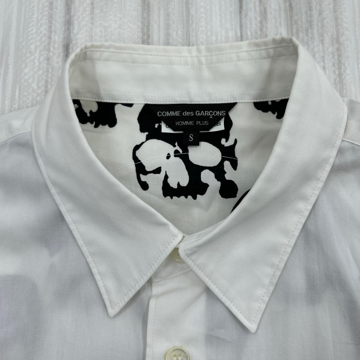 長袖シャツ HOMME PLUS 11SS Skull of Life期 透かしｽｶﾙｼｬﾂ S ホワイト
