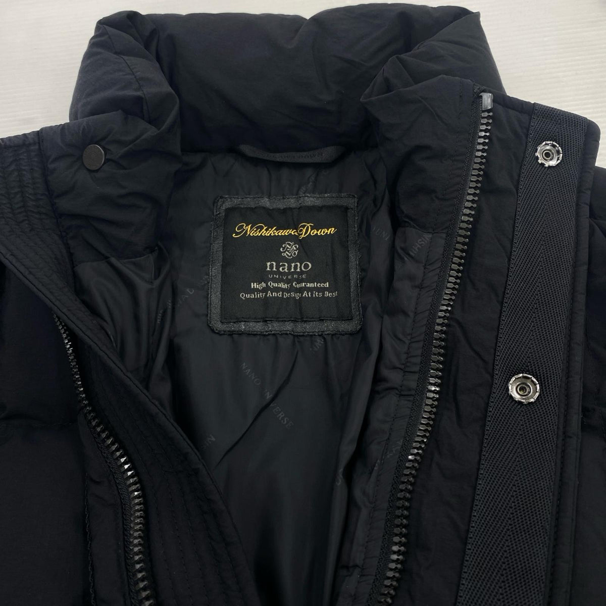 ダウンジャケット 西川ﾀﾞｳﾝ BLK S S ブラック