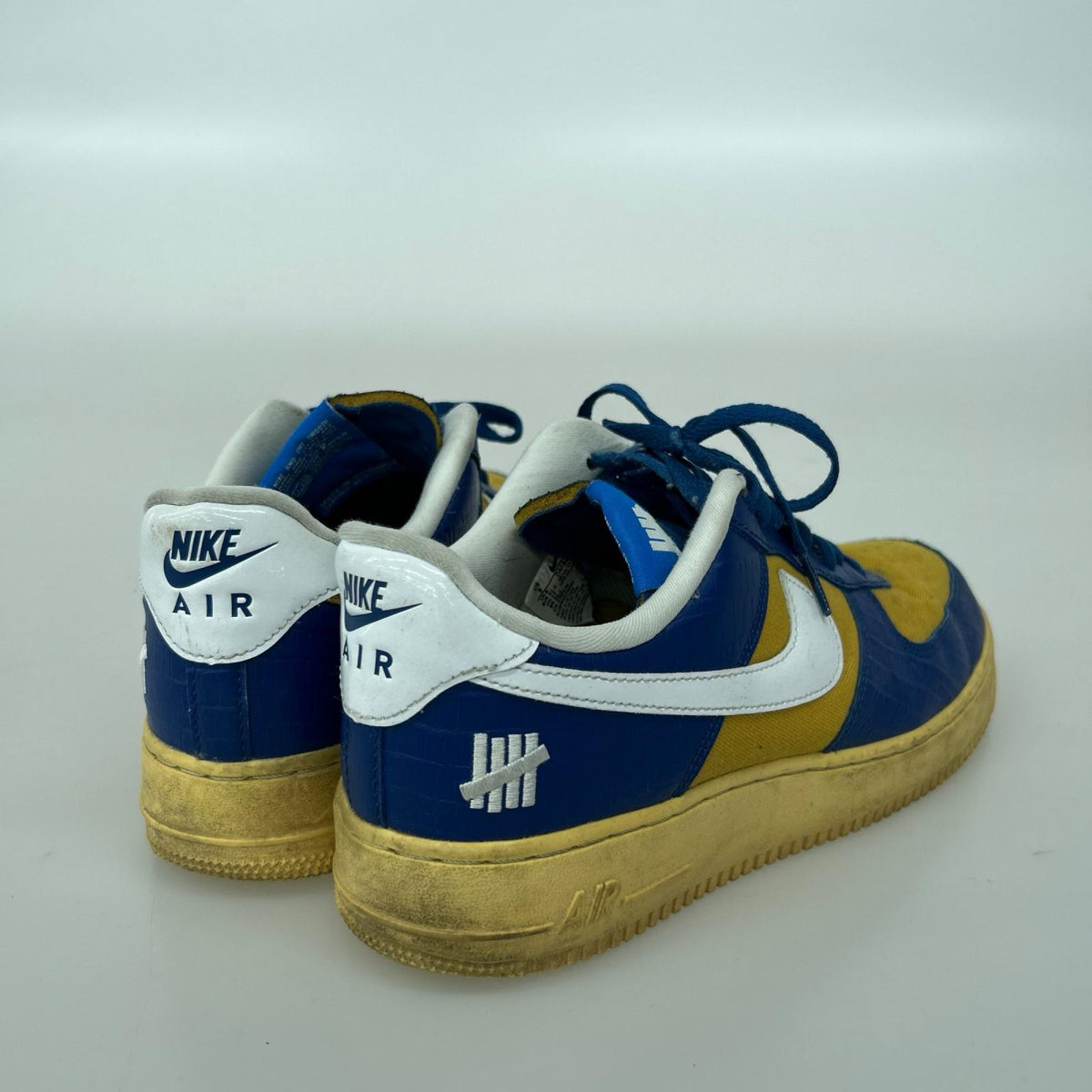 スニーカー AIR FORSE 1 LOW SP UNDEFEATED 青黄 (27.0) 27cm (US9 UK8 1/2 EU44)