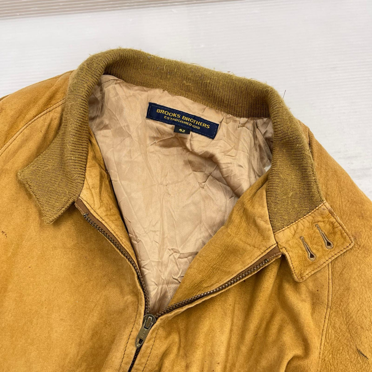 レザージャケット 80s BROOKS BROTHERS ｽｳｪｰﾄﾞﾚｻﾞｰｼﾞｬｹｯﾄ 42