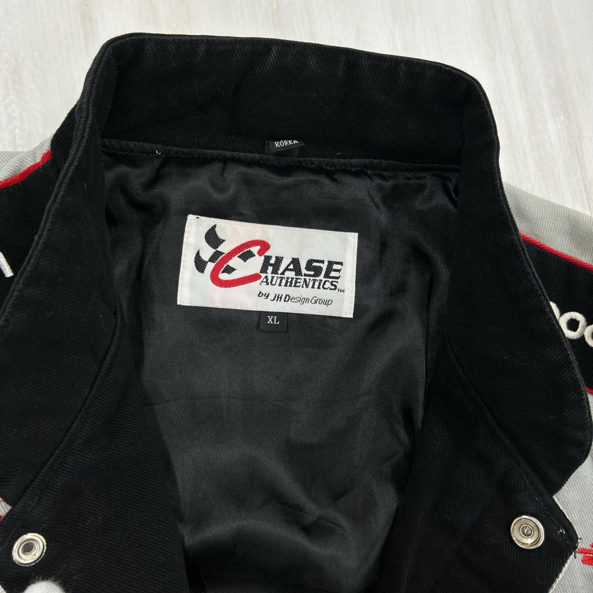 ジャケット CHASE ﾚｰｼﾝｸﾞｼﾞｬｹｯﾄ 黒 (XL)