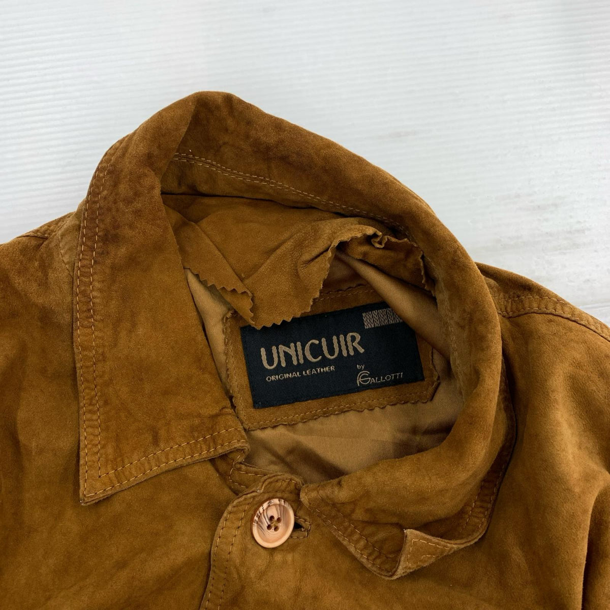 ジャケット UNICUIR ｽｳｪｰﾄﾞﾚｻﾞｰｼﾞｬｹｯﾄ ﾌﾞﾗｳﾝ () 52 ブラウン