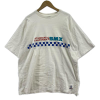 半袖Ｔシャツ BMX ﾌﾞﾙｰﾁｪｯｶｰ 白 (XL) ホワイト