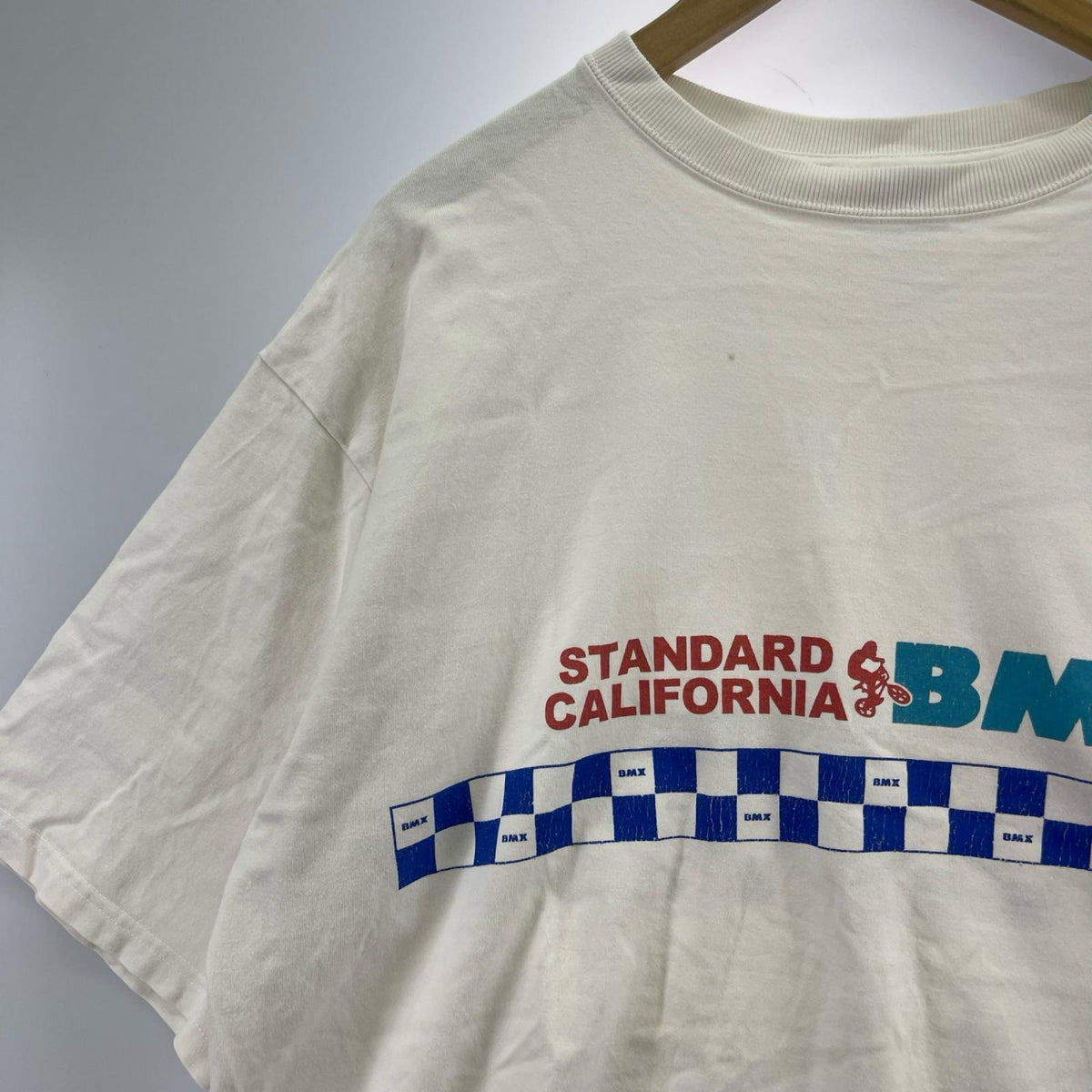 半袖Ｔシャツ BMX ﾌﾞﾙｰﾁｪｯｶｰ 白 (XL) ホワイト