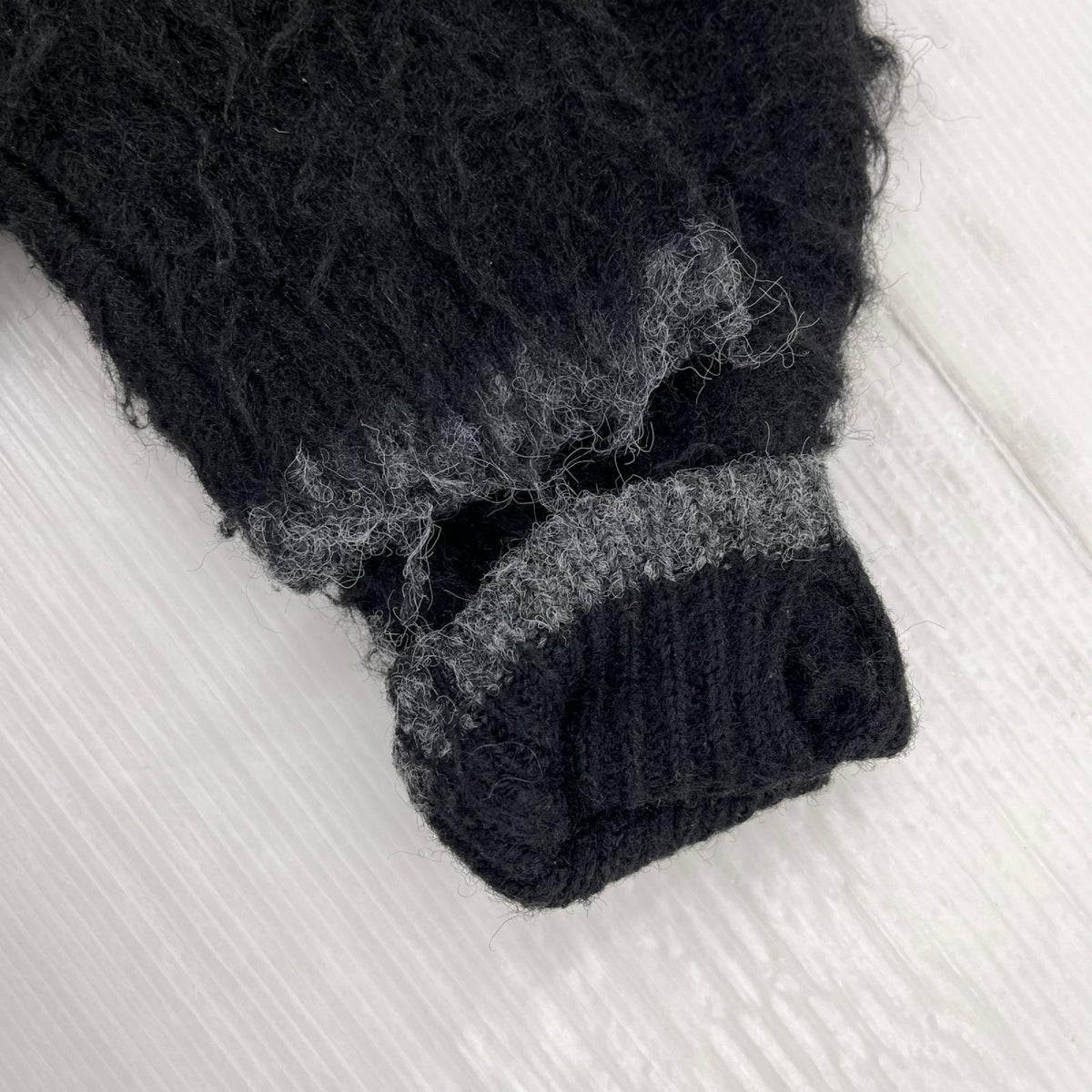 ニット SUPPLIER TRIBAL CROSS PIERCED KNIT 黒 (L) L ブラック