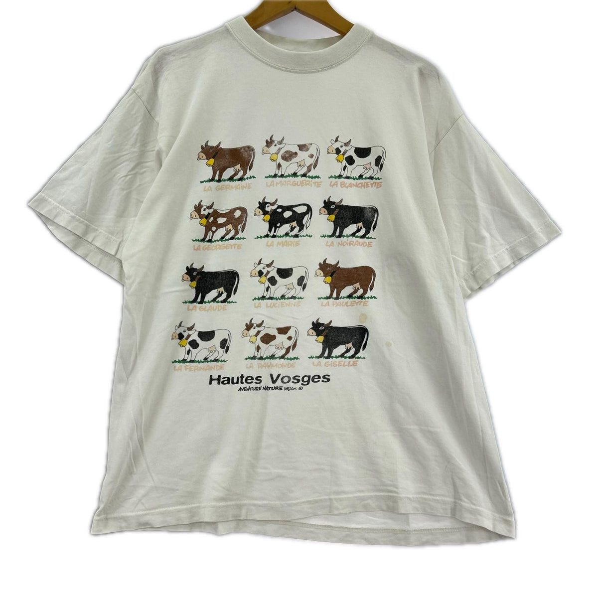 半袖Ｔシャツ 90S 牛ｵｰﾙｽﾀｰ 白 (M) M ホワイト