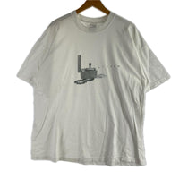 半袖Ｔシャツ 90S LISTEN ﾚｺｰﾄﾞｸﾞﾗﾌｨｯｸ ﾕｰﾛ 白 (XL) ホワイト