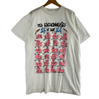 半袖Ｔシャツ 90s ｺﾐｶﾙﾌﾟﾘﾝﾄ ｴﾛﾋﾟｯｸﾞ 48手 白 (-) ホワイト
