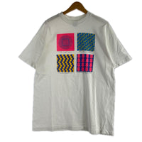 半袖Ｔシャツ 90s USA製 錯覚ｱｰﾄTee 白 (L) L ホワイト